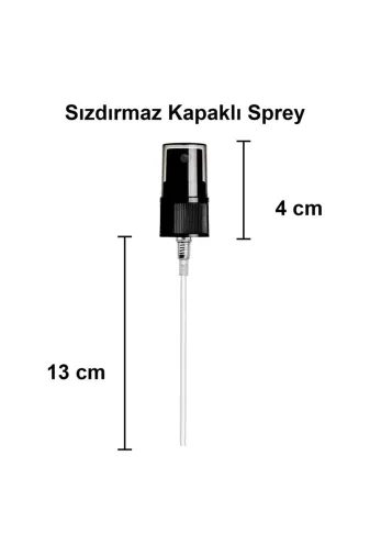 Afra Tedarik 5315400804001 18 Mm Kapaklı Siyah Sprey Fısfıs Kolonya Dezenfektan 18 Pp Sprey Başlığı 10 Adet