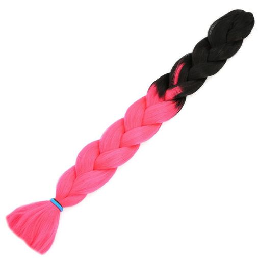 Afrika Örgülük Sen Ombreli 100 Gr. / Siyah / Neon Pembe