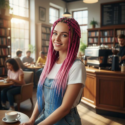 Afrika Örgüsü Ve Rasta İçin Sen Ombreli / Koyu Pembe / Açık Pembe / Mi
