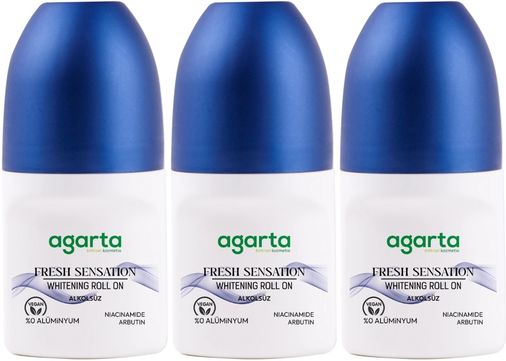 Agarta Roll-On Erkek 50 ML Fresh Sensatıon (24 Saat Etkili Ter Kokusu Önleyici) (3 Lü Set)