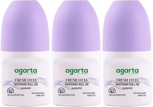 Agarta Roll-On Kadın 50 ML Fresh Lycıa Sensatıon (24 Saat Etkili Ter Kokusu Önleyici) (3 Lü Set)