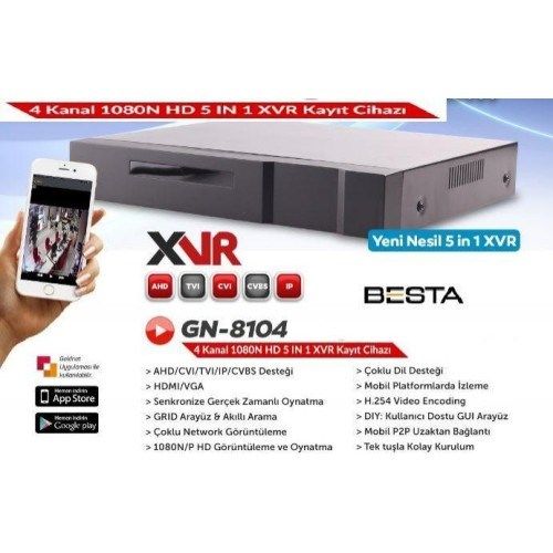 AHD DVR 4 Kanal Kamera Kayıt Cihazı KD-4255