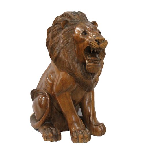 Ahşap Aslan Figürü 50 cm