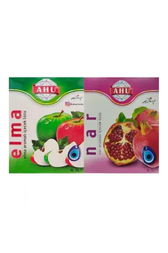 AHU AHU-KT-0000500013 Elma Ve Nar Aromalı İkili Toz Mini İçecek Seti -250 Gr