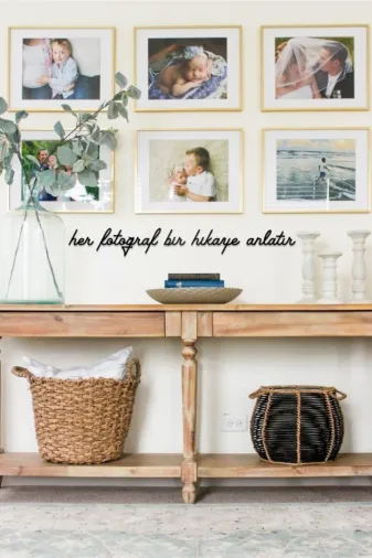 AHWALL AW00244 Her Fotoğraf Bir Hikaye Anlatır Yazılı Dekoratif Ahşap Tablo