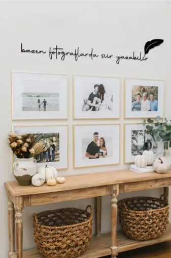 AHWALL AW00256 Bazen Fotoğraflar Da Şiir Yazabilir Yazılı Dekoratif Ahşap Tablo