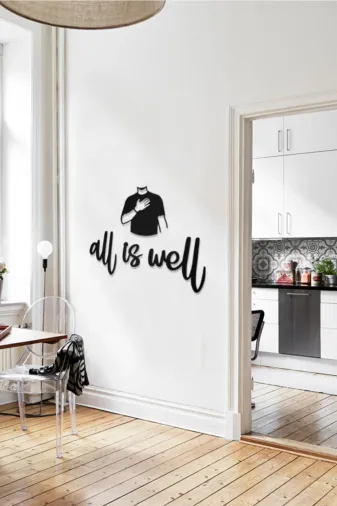 AHWALL AW00266 All Is Well Yazılı Dekoratif Ahşap Tablo