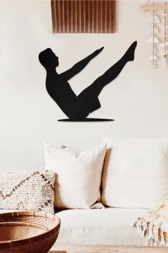 AHWALL AW00410 Egzersiz Temalı Dekoratif Ahşap Tablo