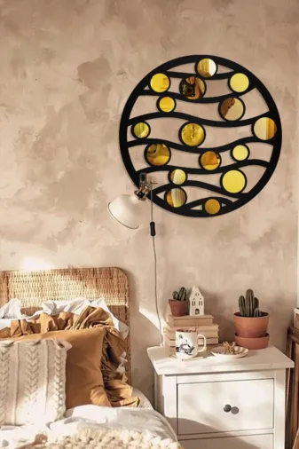 AHWALL AW92002 Milano Model Dekoratif Gold Pleksi Kırılmaz Ayna