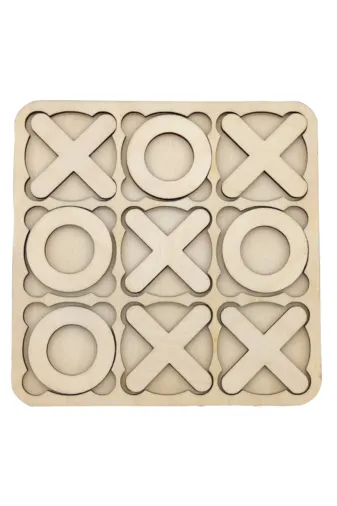 AHWALL AWOYN1 Tic Tac Toe Oyunu Ahşap Mdf Xox Oyunu Zeka Geliştirici Oyuncak