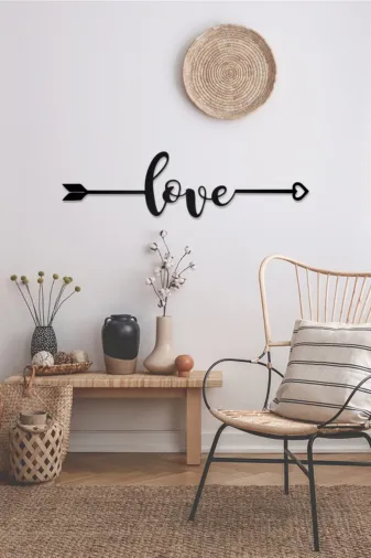 AHWALL TYC00270530353 Love Yazılı Dekoratif Ahşap Tablo
