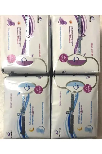 Airiz 55+ Tienz Tiens Hijyenik Kadın Pedi Seti 2 Li Gündüz 10'lu 2 Paket Gece 8 Li
