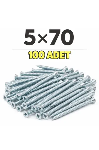 akatsuki 100 Adet 5X70 Yhp Sunta Vidası (Yıldız Başlı)5*70