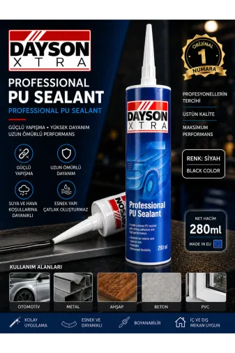 akatsuki 280mll day Dayson Xtra Professional Pu Sealant Siyah 280 Ml Orijinal