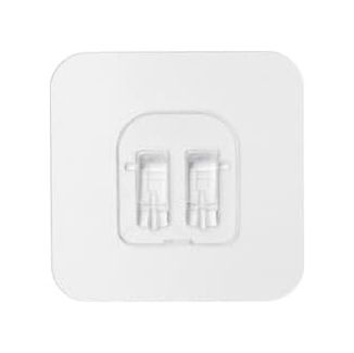 Akay 57855210125130680184975 Şeffaf Yapışkanlı Askı Tel Askı Tasarımlı, Delme Gerektirmeyen Çift Kancalı Duvar Askısı Güçlü Yapışkanlı, Şeffaf Görünüm 10&apos Lu Diğer