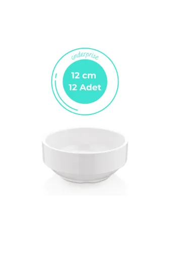Akelsan 123012 12 Cm Melamin Joker Kase, 12'li Set, Kırılmaz, %100 Melamin