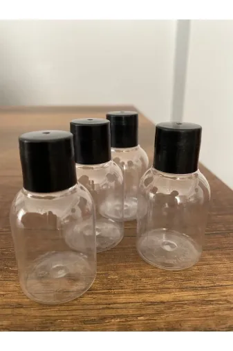 Aksesuar US-0011 100 Adet Kapaklı Boş Şişe 35 Ml Dekoratif Şampuan Şişesi