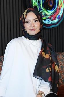 Ala Bianca 57855210131627880184975 Yaprak Desen Koyu Yeşil Soft Pamuk Şal Kiremit Açik Gri