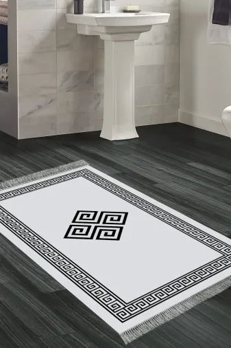Alanur Home 656M-Trend-Banyo Eko Trend Djt Banyo Paspası Yıkanabilir Kaymaz Taban 656M Modern Gri