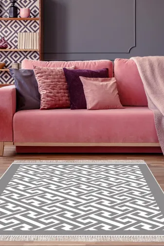 Alanur Home 769-Trend-2 Eko Trend Djt Halı Yıkanabilir Kaymaz Taban 769 Modern Gri