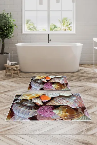 Alanur Home Alanur Trend Kaymaz Taban Dijital 2'li Banyo Klozet Takımı Kt415 Renkli