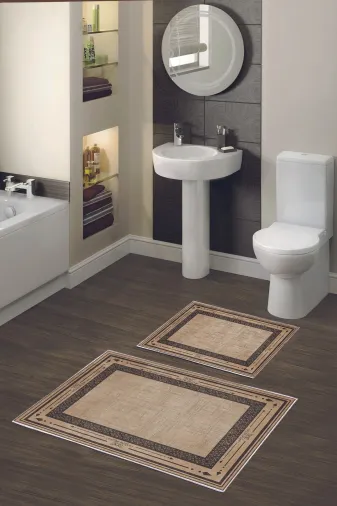 Alanur Home Alanur Trend Kaymaz Taban Dijital Banyo 2'li Klozet Takımı Kt487 Vizon