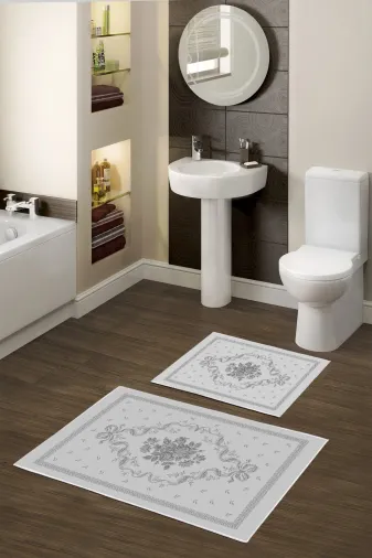 Alanur Home Alanur Trend Kaymaz Taban Dijital Banyo 2'li Klozet Takımı Kt462 Gri