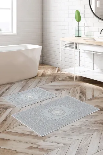 Alanur Home Alanur Trend Kaymaz Taban Dijital Banyo 2'li Klozet Takımı Kt468 Gri