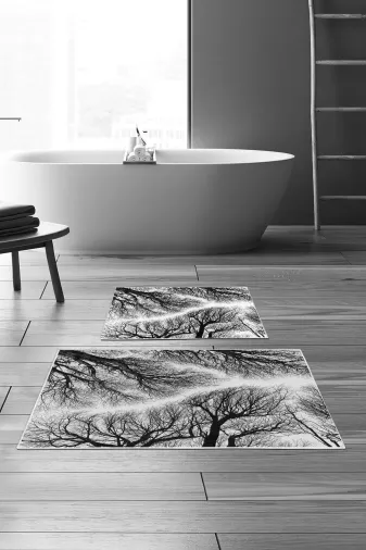 Alanur Home Alanur Trend Kaymaz Taban Dijital Banyo 2'li Klozet Takımı Kt449 Siyah