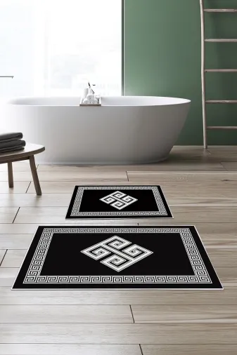 Alanur Home Alanur Trend Kaymaz Taban Dijital Banyo 2'li Klozet Takımı Kt492 Siyah