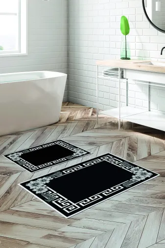 Alanur Home Alanur Trend Kaymaz Taban Dijital Banyo 2'li Klozet Takımı Kt494 Siyah