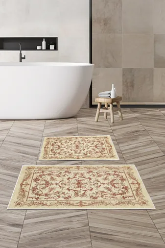Alanur Home Alanur Trend Kaymaz Taban Dijital Banyo 2'li Klozet Takımı Kt460 Bordo