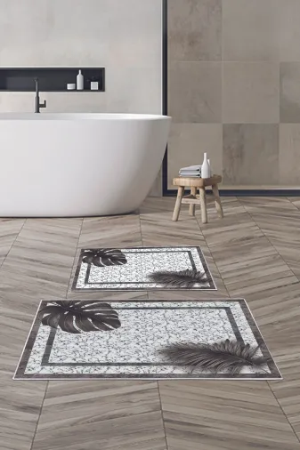 Alanur Home Alanur Trend Kaymaz Taban Dijital Banyo 2'li Klozet Takımı Kt476 Kahve