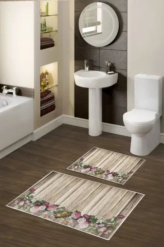 Alanur Home Alanur Trend Kaymaz Taban Dijital Banyo Takımı Kt470 Kahve