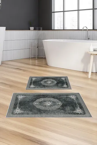Alanur Home Alanur Trend Kaymaz Taban Dijital Banyo Takımı Kt489 Yeşil