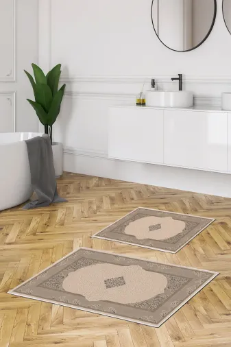 Alanur Home Alanur Trend Kaymaz Taban Dijital Banyo Takımı Kt455 Vizon