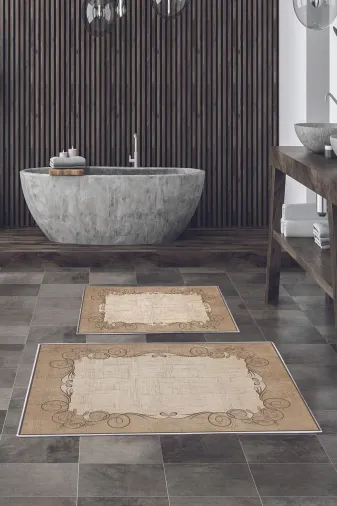 Alanur Home Alanur Trend Kaymaz Taban Dijital Banyo Takımı Kt486 Vizon