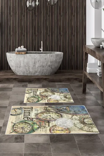 Alanur Home Alanur Trend Kaymaz Taban Dijital Banyo Takımı Kt444 Vizon