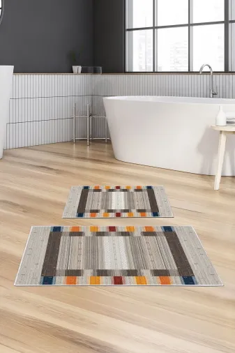 Alanur Home Alanur Trend Kaymaz Taban Dijital Banyo Takımı Kt465 Gri