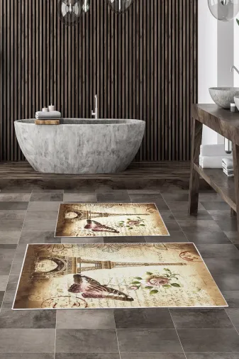 Alanur Home Alanur Trend Kaymaz Taban Dijital Banyo Takımı Kt419 Vizon