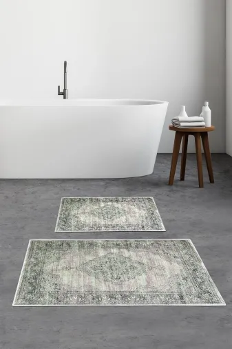 Alanur Home Alanur Trend Kaymaz Taban Dijital Banyo Takımı Kt480 Yeşil