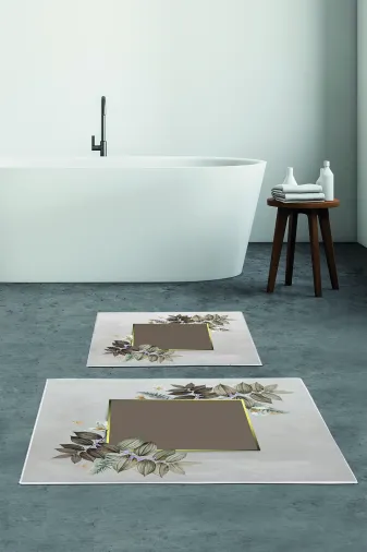 Alanur Home Alanur Trend Kaymaz Taban Dijital Banyo Takımı Kt471 Bej