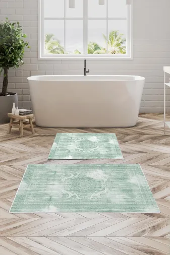 Alanur Home Alanur Trend Kaymaz Taban Dijital Banyo Takımı Kt448 Yeşil