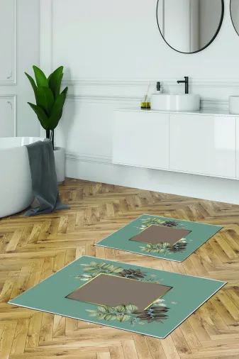 Alanur Home Alanur Trend Kaymaz Taban Dijital Banyo Takımı Kt471 Yeşil