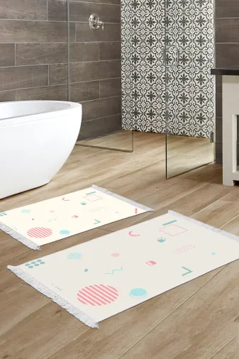 Alanur Home E5015-sckl-k-klozet Kaymaz Taban Djt Klozet Takımı Trend Saçaklı Geometrik E5015 Beyaz