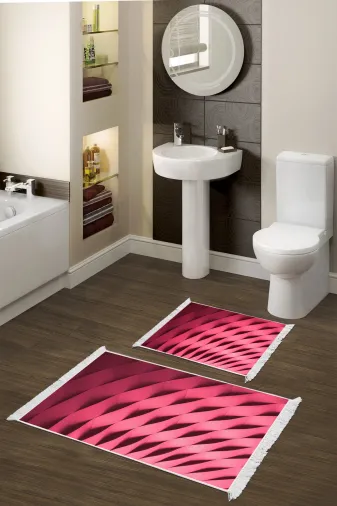Alanur Home E5017-sckl-k-klozet Kaymaz Taban Djt Klozet Takımı Trend Saçaklı Geometrik E5017 Pudra