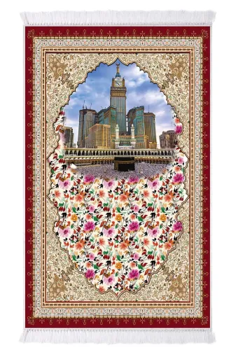 Alanur Home SCD_K_1021 Kahverengi İnci Dijital Baskılı Seccade 1021
