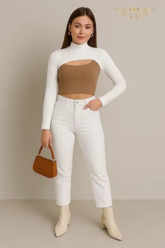 ALDAİR 231455671 Boyunluklu Kolluk Ekru