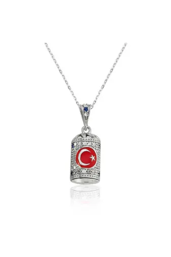 Alenda 6924090605ac6 Nidam Butik Gümüş Ay Yıldız Cevşen Kolye