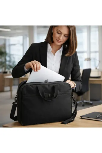 Alfagrup alfagruplaptop Siyah Su Geçirmez Laptop El Çantası 15.6-16.1–16.9 İnç Uyumlu